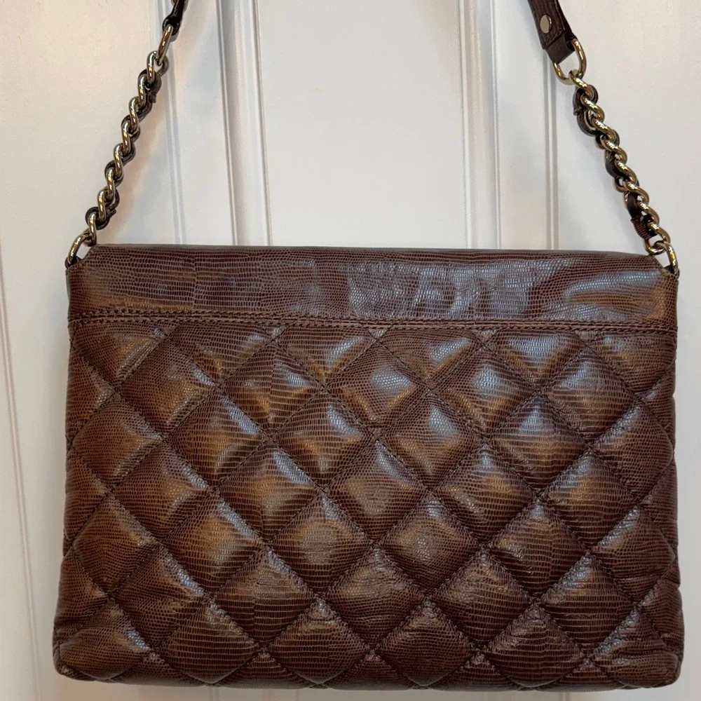 Kate Spade EUC Charlize Liberty Street Quilted Leather Brown Shoulder Bag